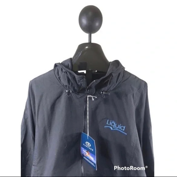 NWT Vantage Apparel Hooded Windbreaker Packable Pullover Jacket Men's Size Large - Picture 2 of 4